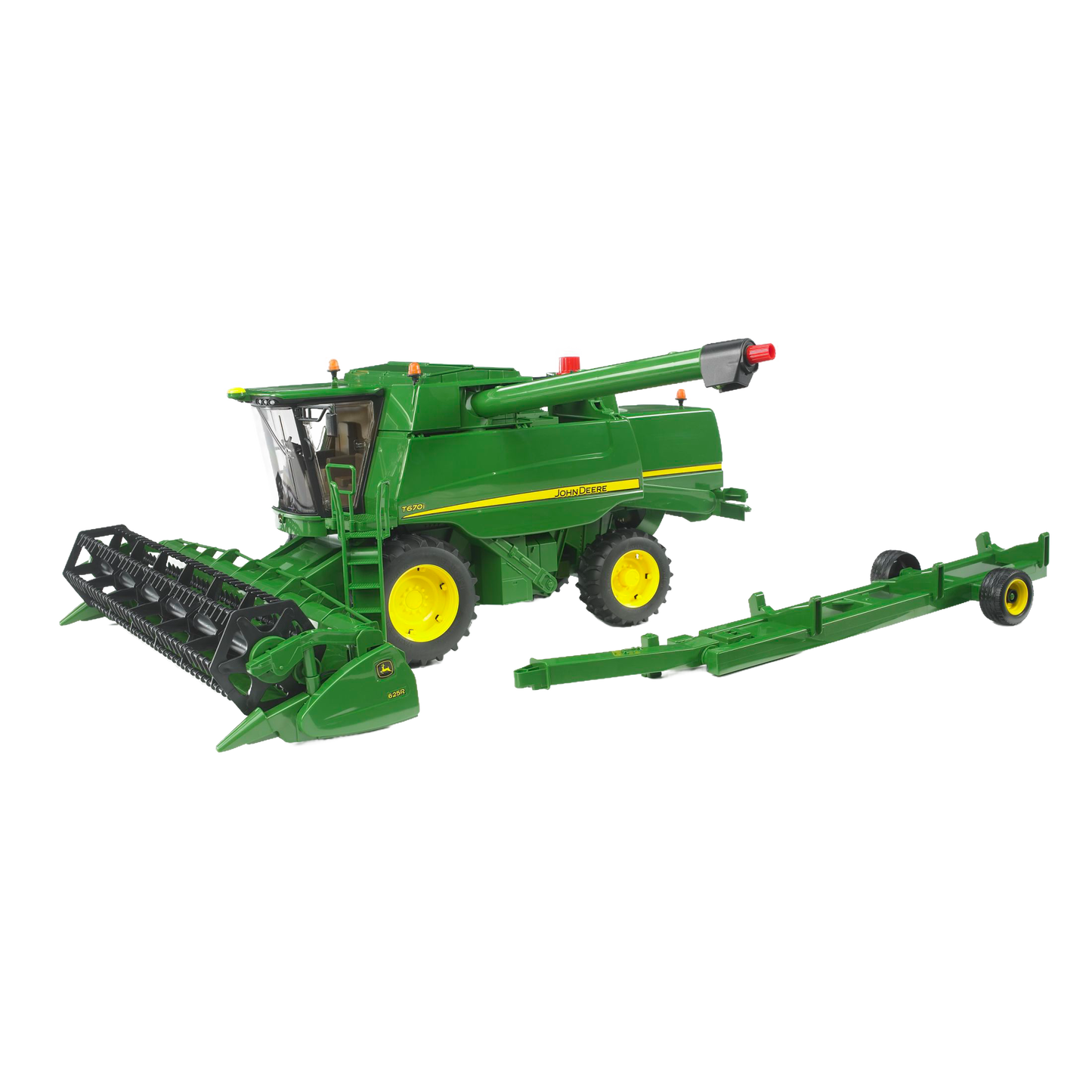 Green toy combine harvester with detachable header on wheels in Vehicles & Remote Controlled Toys collection
