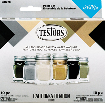 10-piece multi-surface acrylic paint set featuring water wash-up formulas in Specialty Paint and Paint & Supplies collections