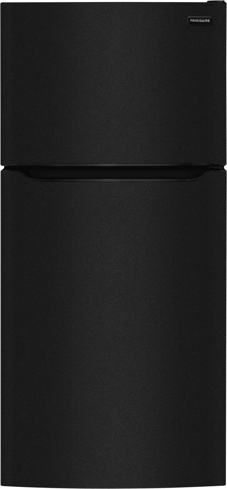 Matte black top freezer refrigerator with textured finish designed for garages in Refrigerators and Appliances collections