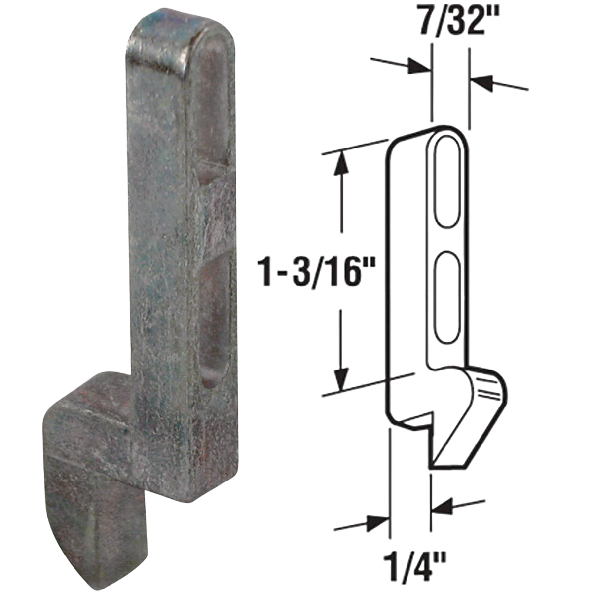 Die-cast aluminum offset strike with included screws for screen doors in hardware and under $50 home improvement collections