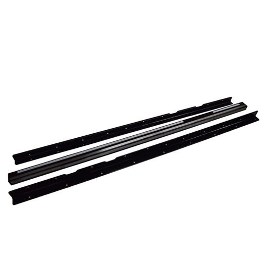 Pair of black metal rails for industrial woodworking tools and power tool accessories in home improvement collections