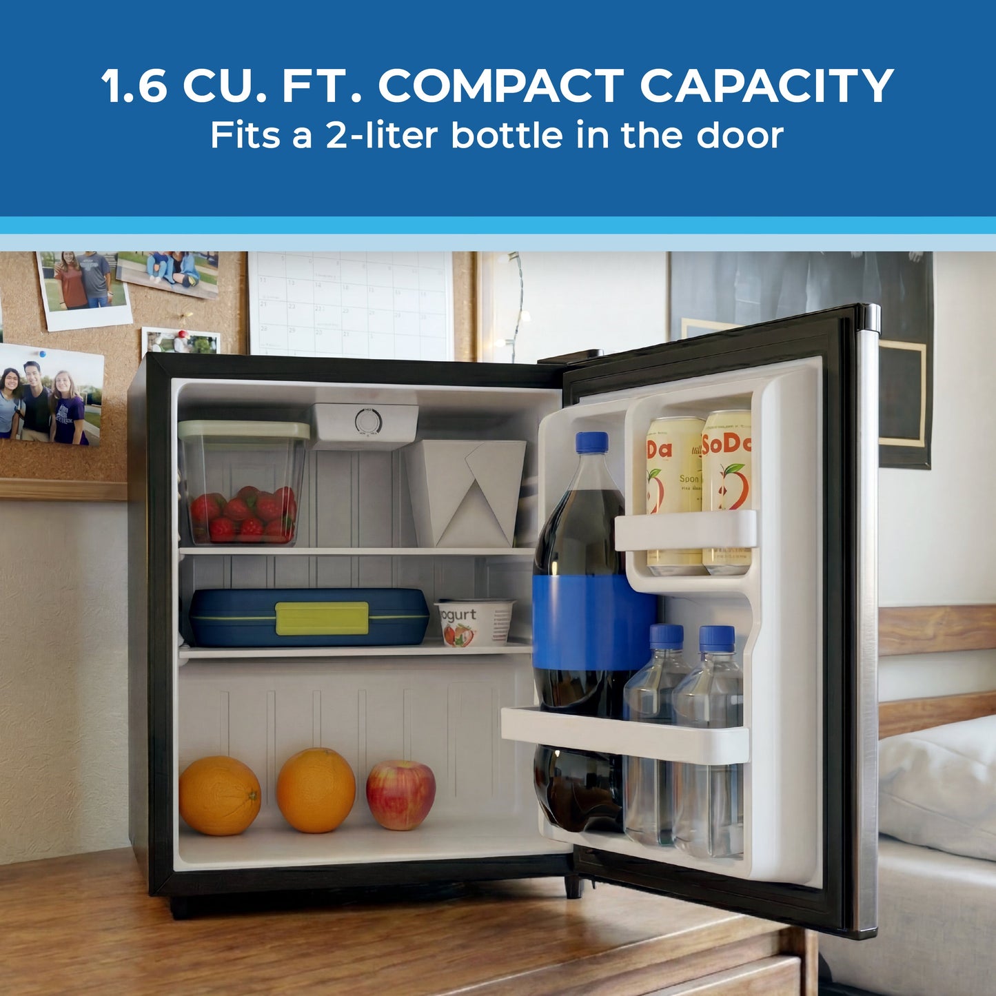Avanti 1.6 Cu. Ft. Compact Refrigerator with Auto-Defrost - Stainless Steel