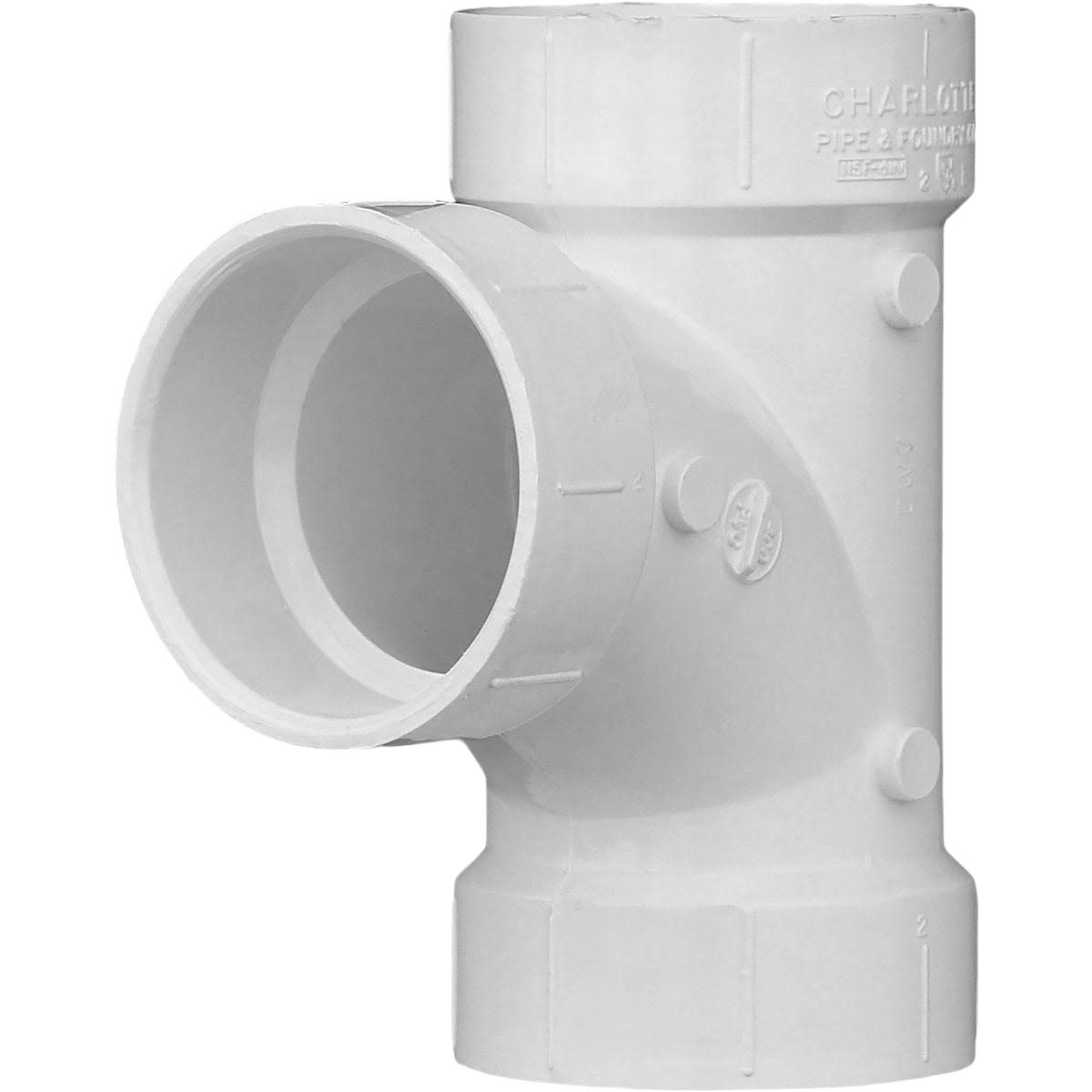 White PVC sanitary tee fitting for DWV plumbing in pipes & fittings and home improvement under $50 collection