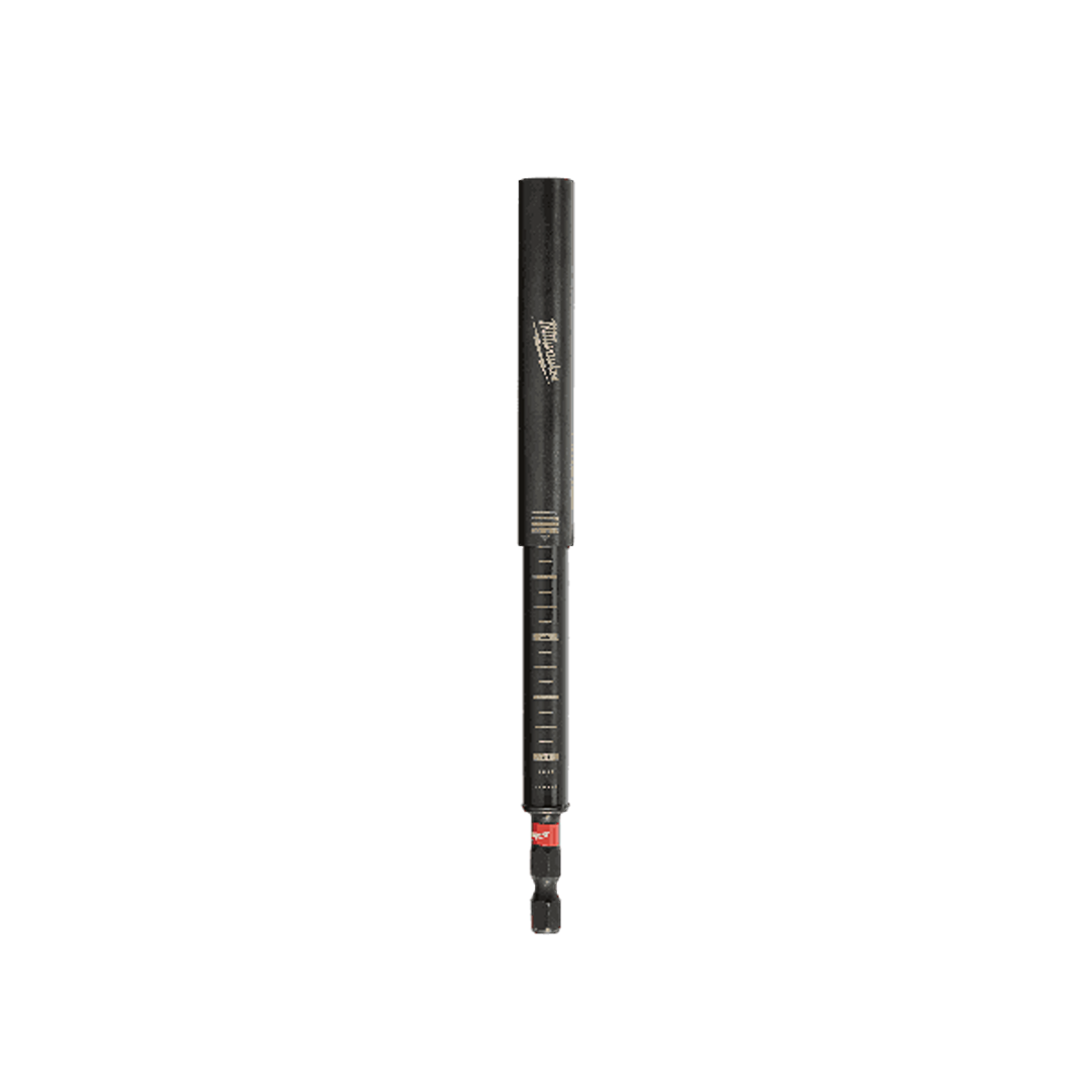 Black impact magnetic drive guide with torque-absorbing design for power tool accessories and woodworking tools.