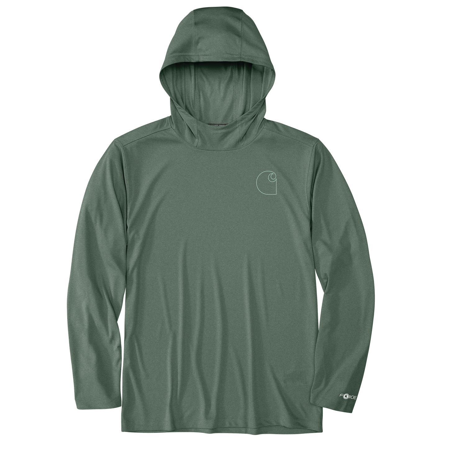 Carhartt Men's Force Sun Defender Lightweight Long-Sleeve Hooded Logo Graphic T-Shirt