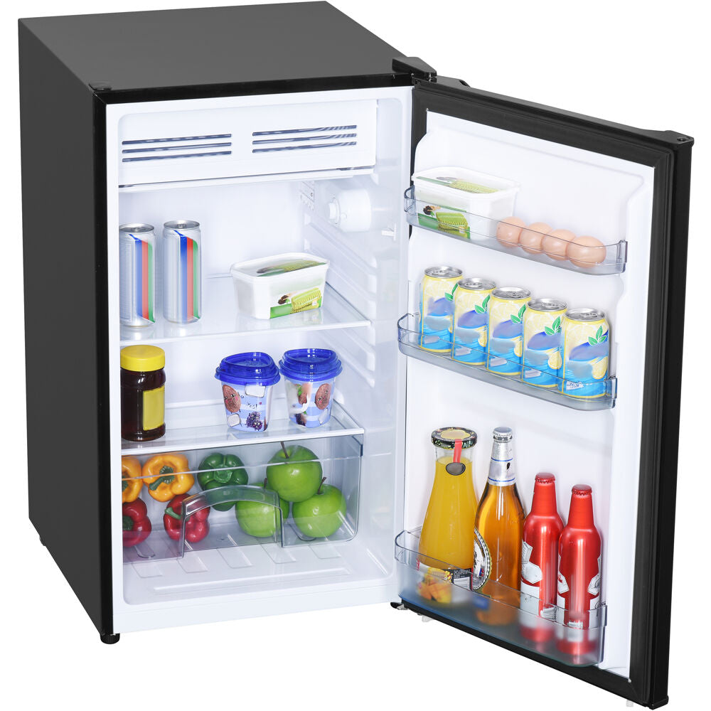 4.4 CuFt. Refrigerator, Push Button Defrost, Full Width Freezer Section