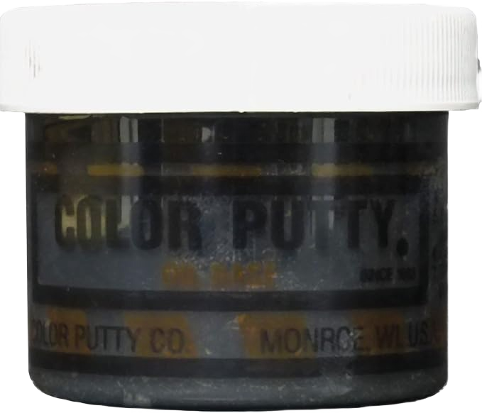 Small jar of dark oil-based wood filler for patching and repair in home improvement projects under $50 collections