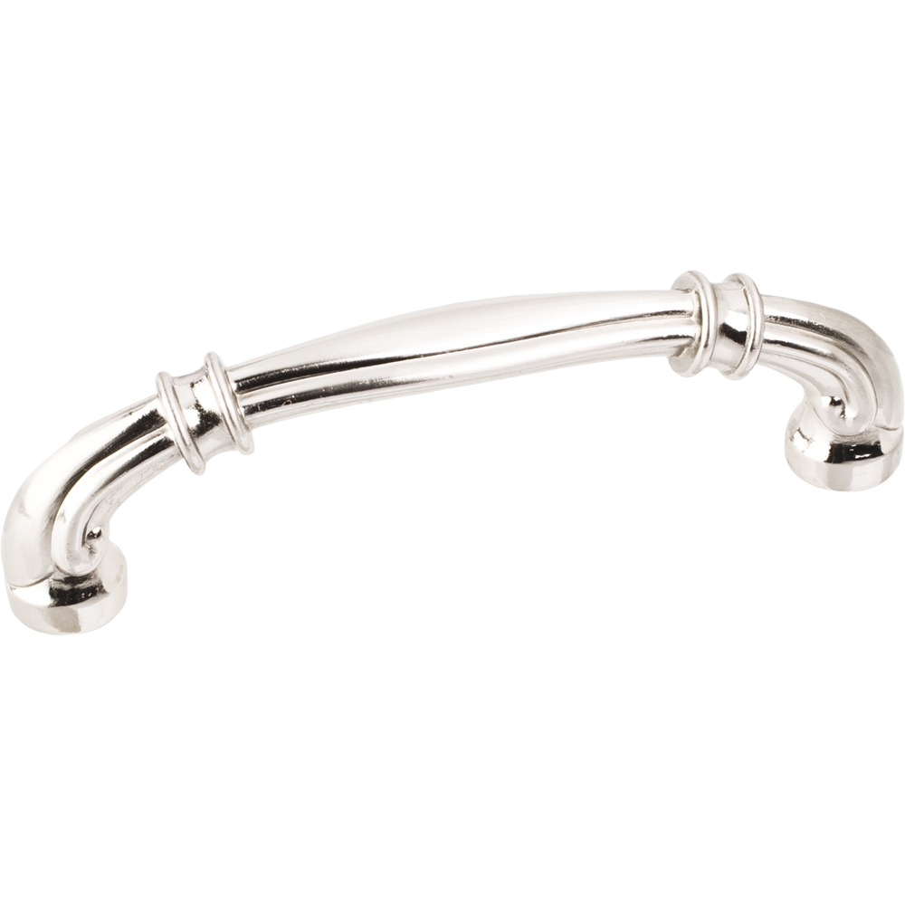 Satin nickel cabinet pull with curved design for furniture hardware, home improvement, and under $50 collection