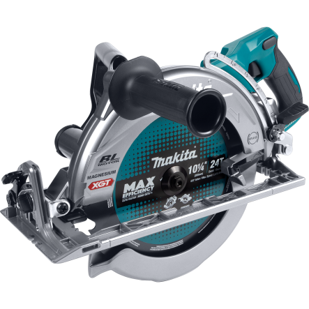 Makita cordless circular saw with 10-1/4 inch blade, rear handle, and brushless motor in woodworking power tools collection