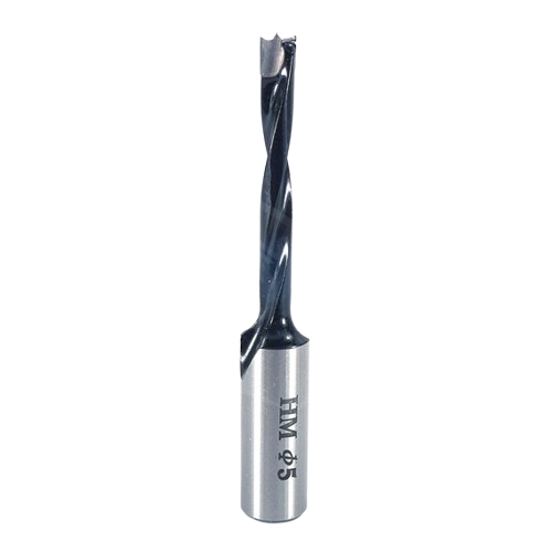 Right hand brad point dowel drill bit with 10mm shank and 5mm cutting diameter for woodworking tools under $50 collections