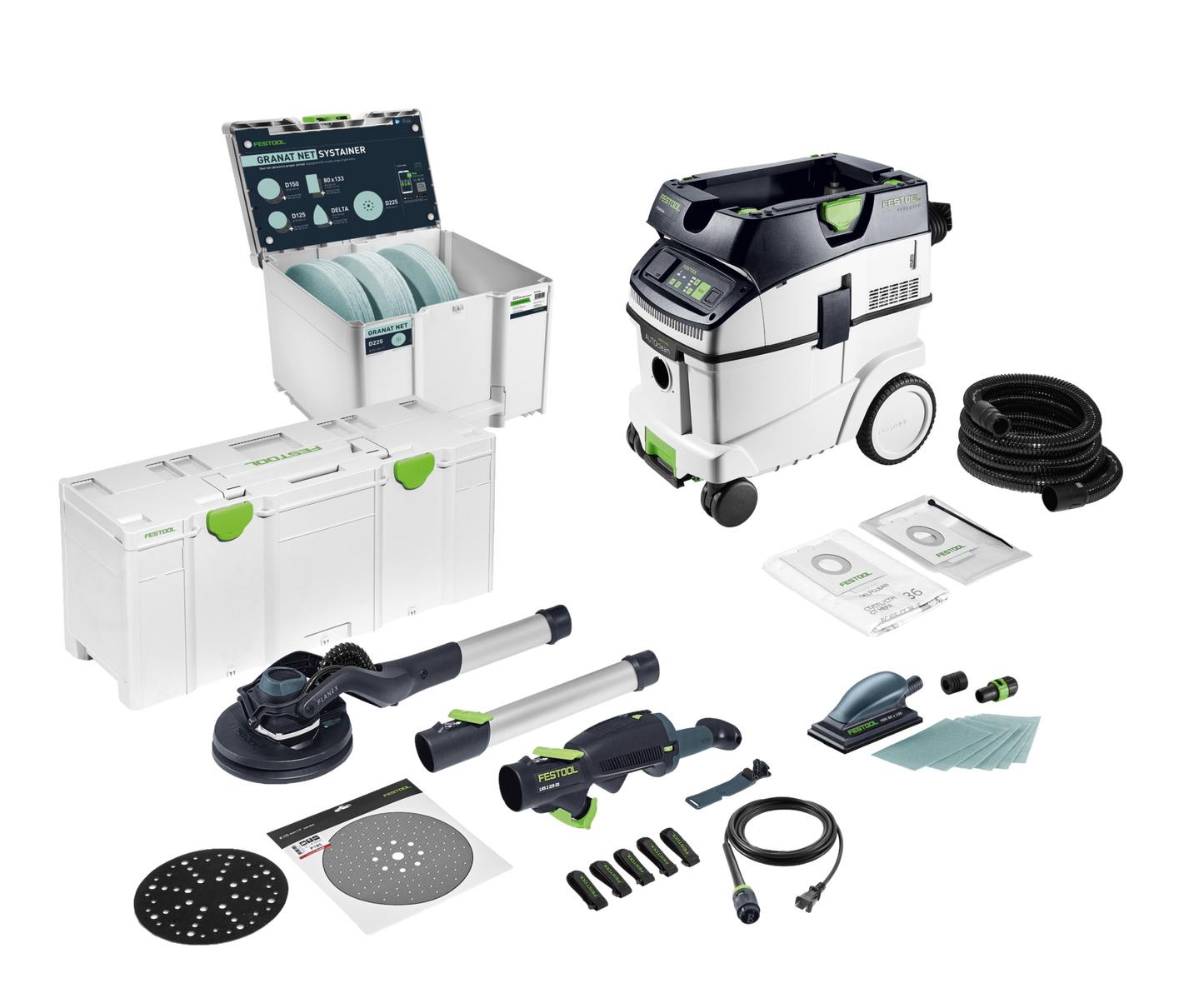 Festool 579566 PLANEX Drywall Sander Starter Set LHS 2 225/CT 36 EI AC/SYS