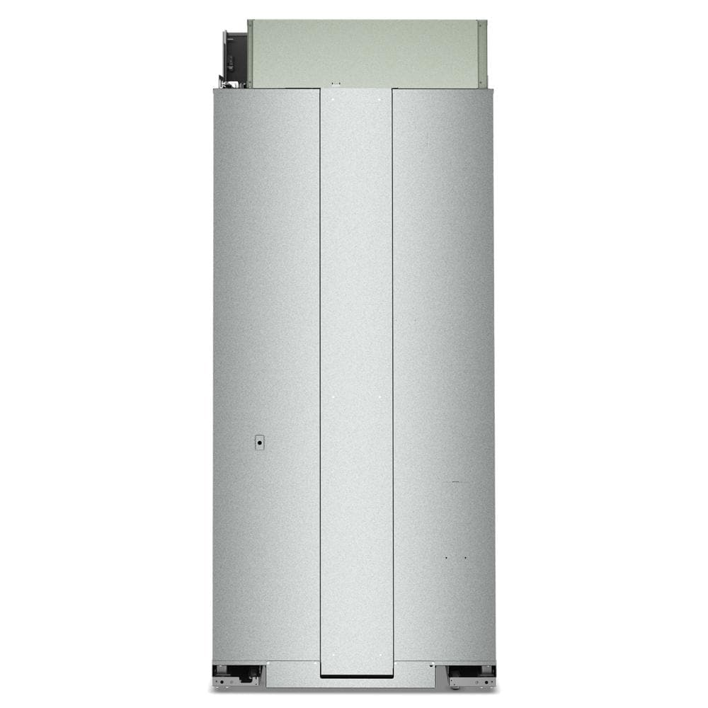 Built-in bottom mount refrigerator from KitchenAid with platinum interior, designed for seamless kitchen integration