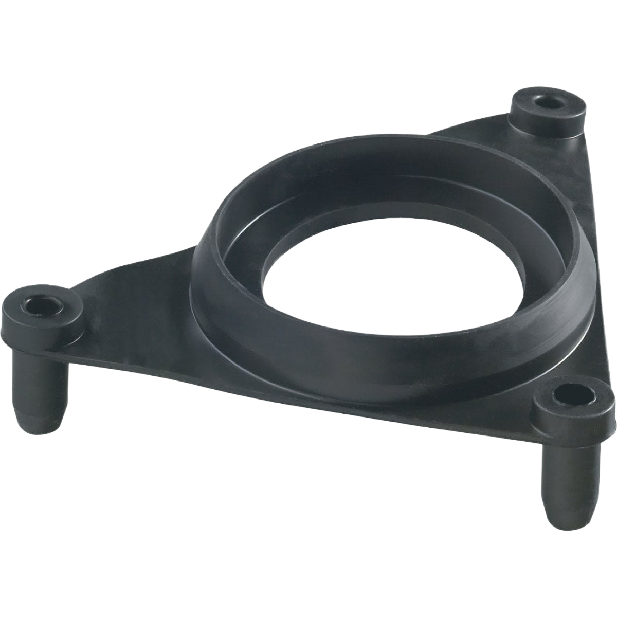 Black rubber gasket assembly part designed for sealing tank to bowl connections in home improvement use