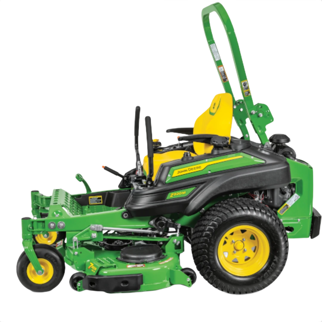 Green and yellow commercial zero turn mower with 54-inch deck for lawn mowers and John Deere equipment collections