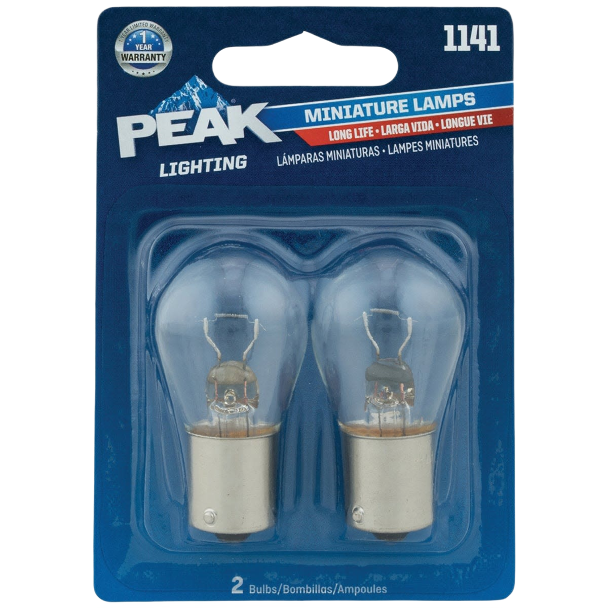 Two miniature automotive light bulbs in blue packaging for automotive and home improvement under $25 collections