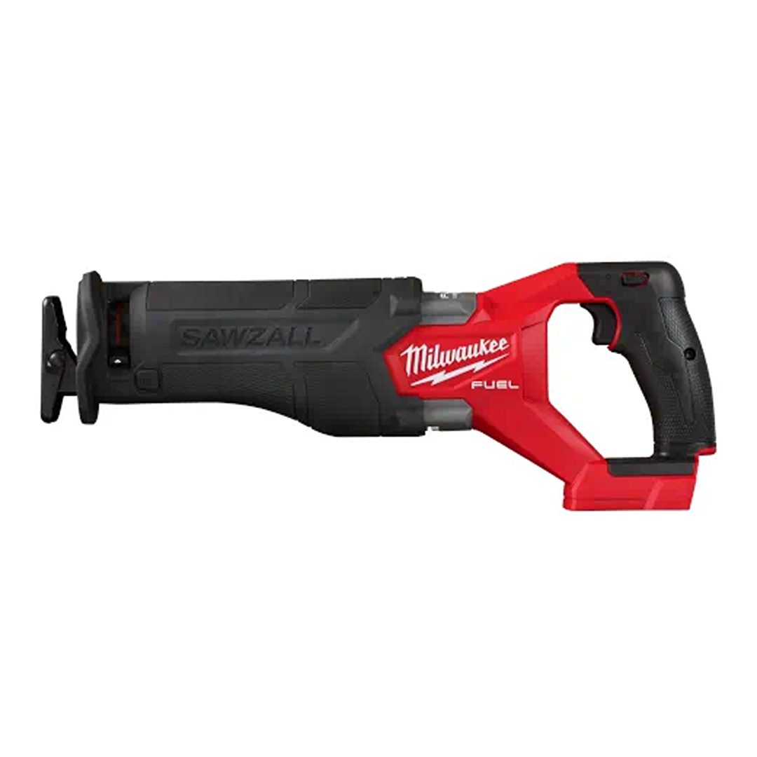 Cordless Milwaukee M18 FUEL reciprocating saw with red and black design for efficient home improvement tasks
