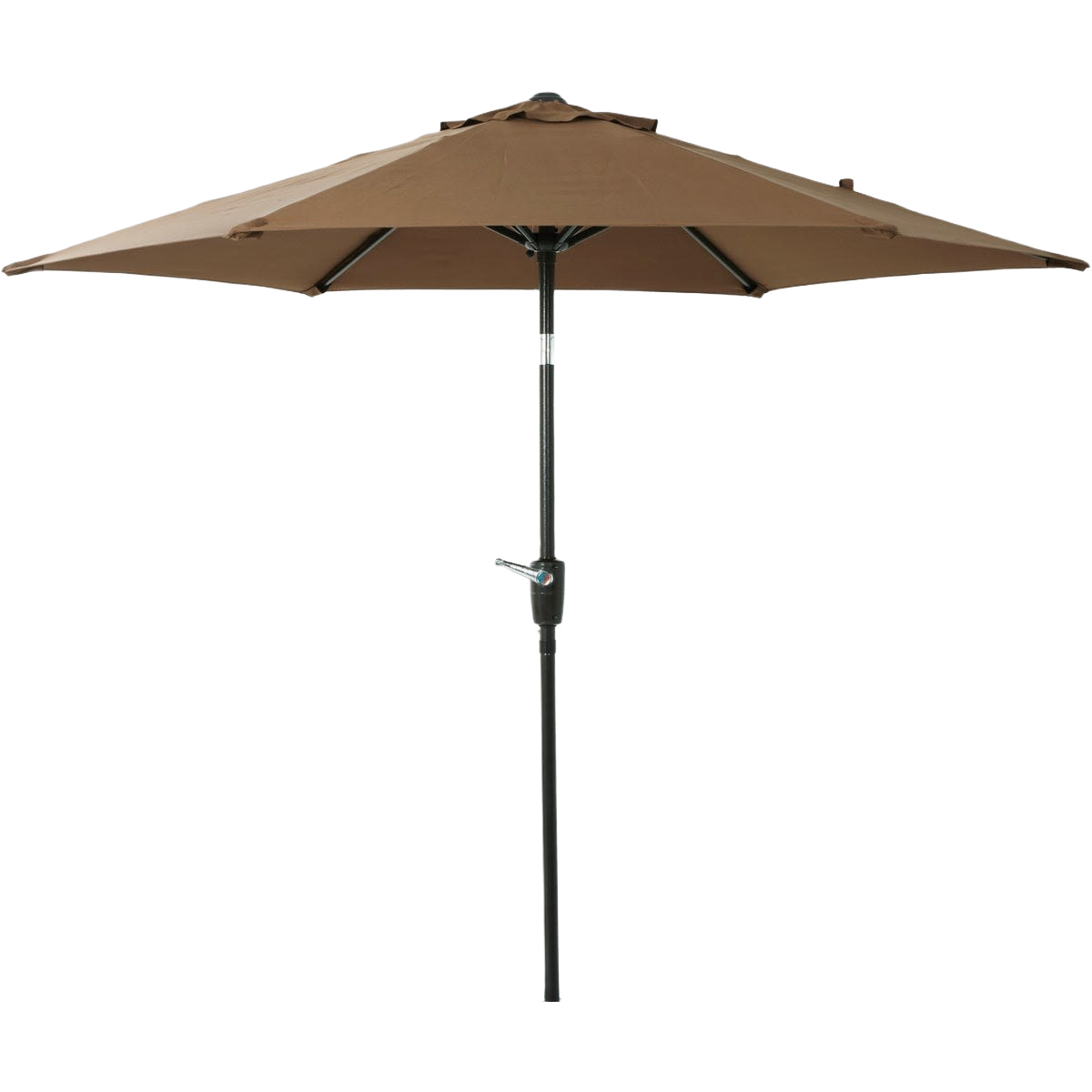 adjustable angle patio umbrella Outdoor Expressions 7.5 Ft. Aluminum Tilt/Crank Brown Patio Umbrella