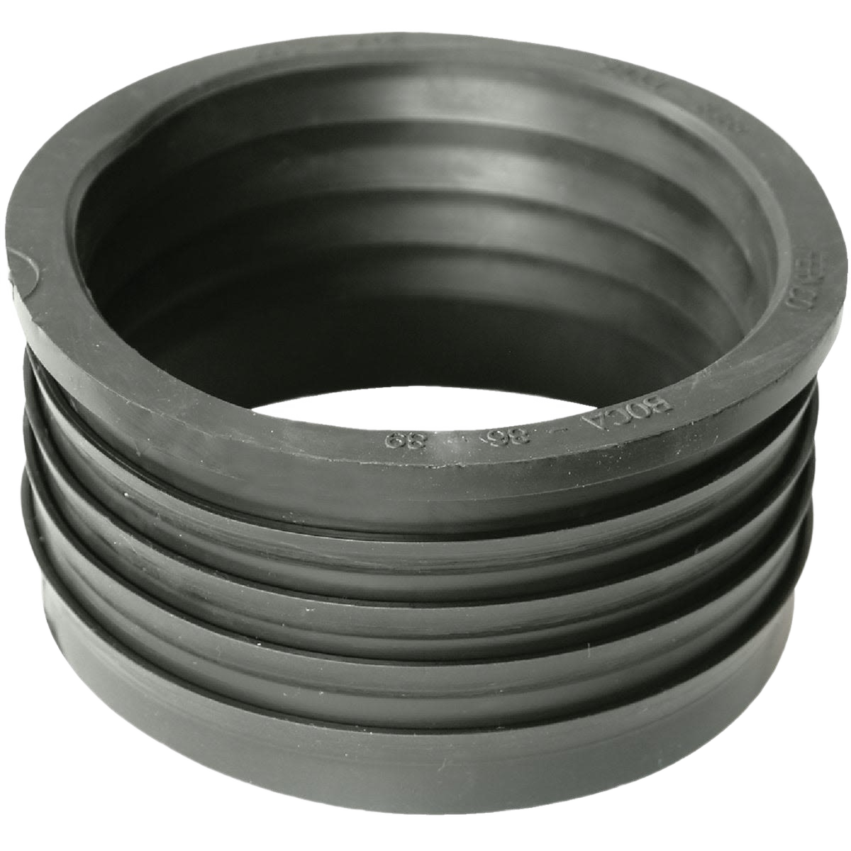 Black flexible pipe hub adapter for plumbing connections in home improvement and plumbing accessories collections under $50