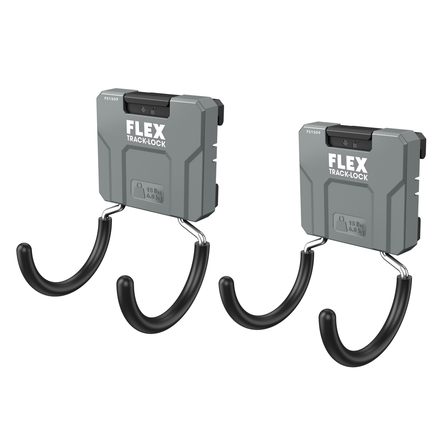 FLEX TRACK LOCK™ Dual C-Hook, 2 Pack