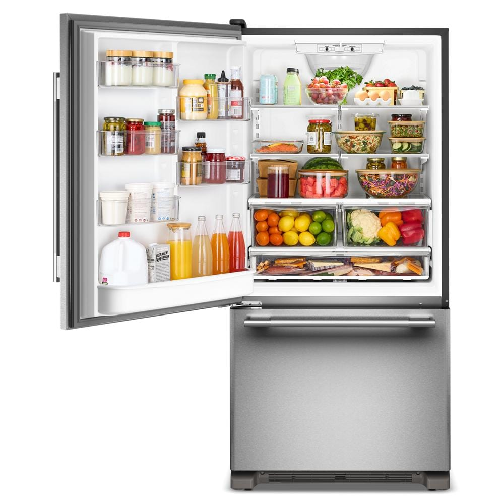 22 Cu. Ft. 33-Inch Standard-Depth Bottom Mount Refrigerator with Left Door Swing