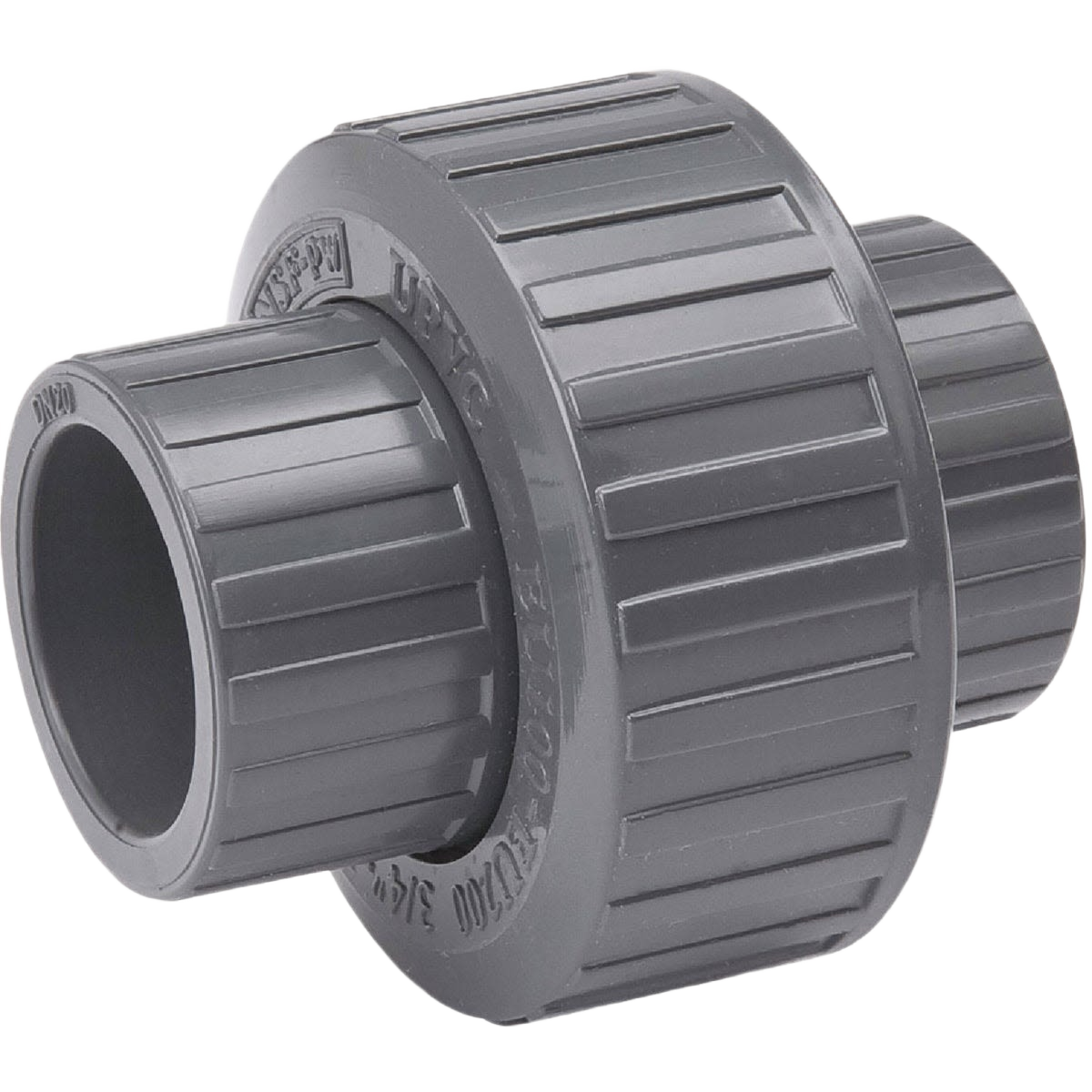 Gray Schedule 80 threaded PVC union fitting for plumbing in pipes & fittings and under $50 collections