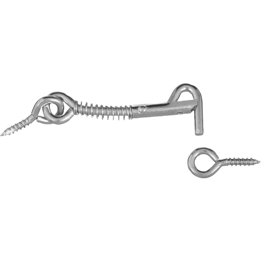 Steel safety gate hook and eye bolt with zinc finish for secure fastening in hardware and fasteners under $50 category