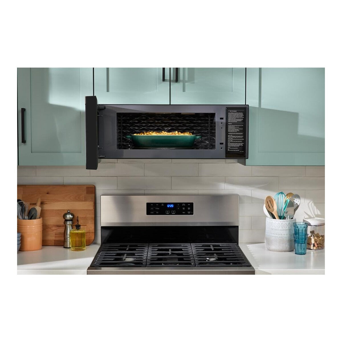 1.1 cu. ft. Smart Low Profile Microwave Hood Combination with 450 CRM 4-Speed Venting