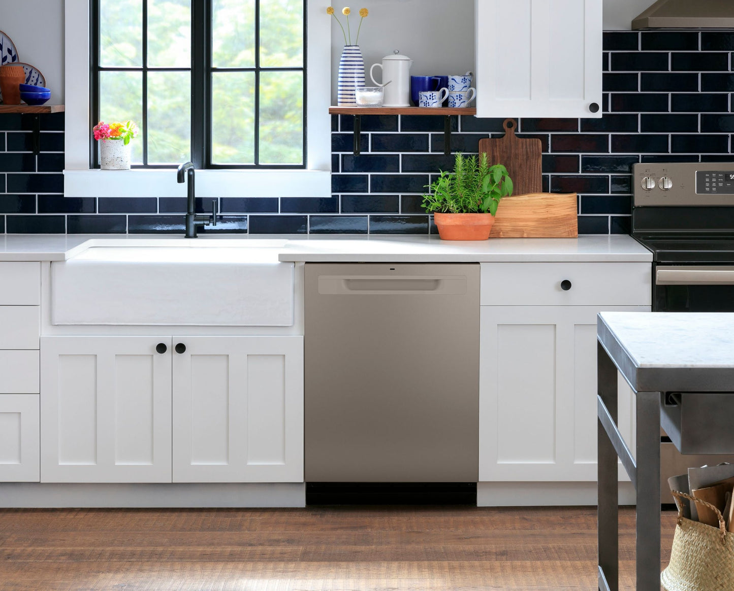 GE® ENERGY STAR® Top Control with Plastic Interior Dishwasher with Sanitize Cycle & Dry Boost