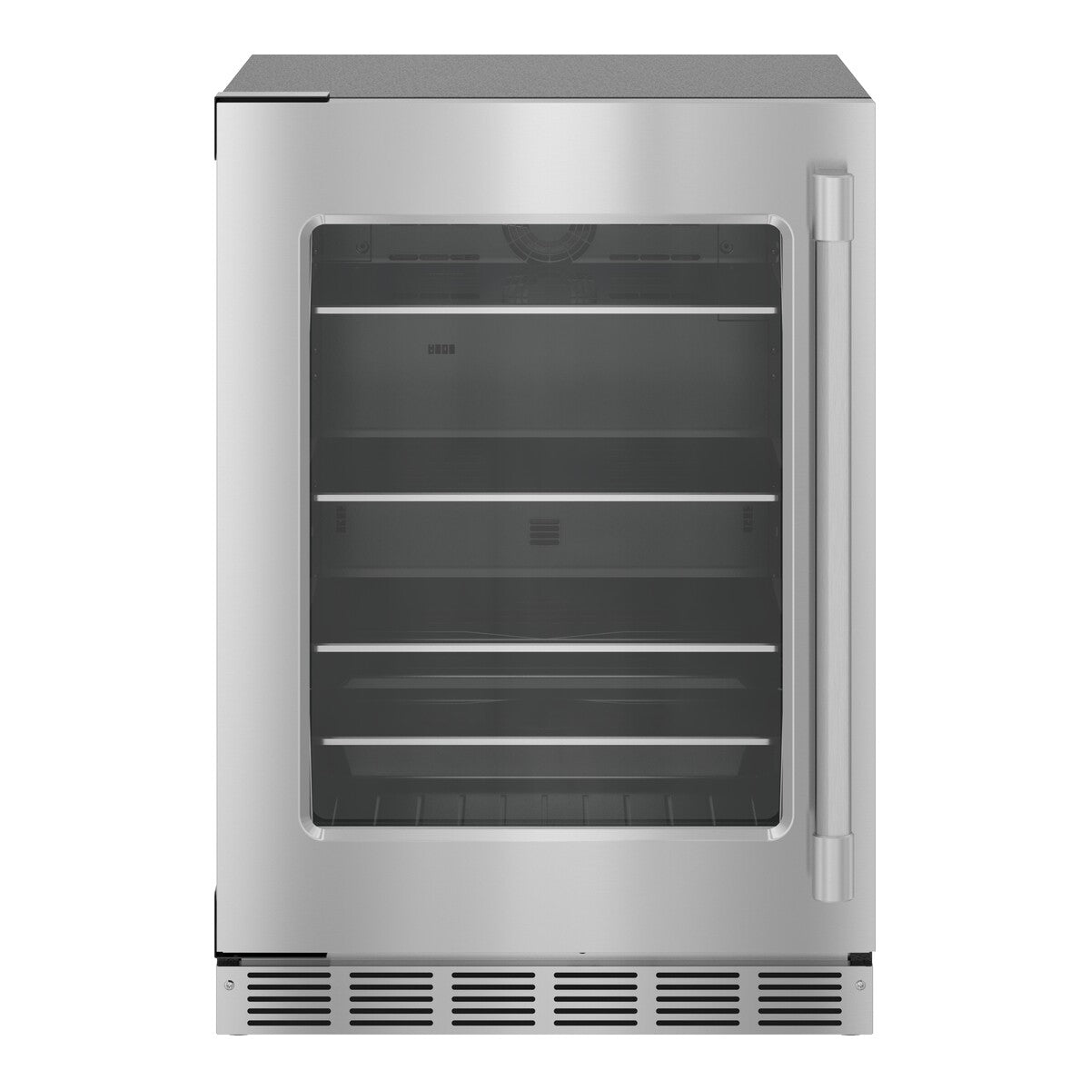 Freedom®, Under Counter Refrigerator with Glass Door , 24_IN, Stainless Steel, Left Hinge