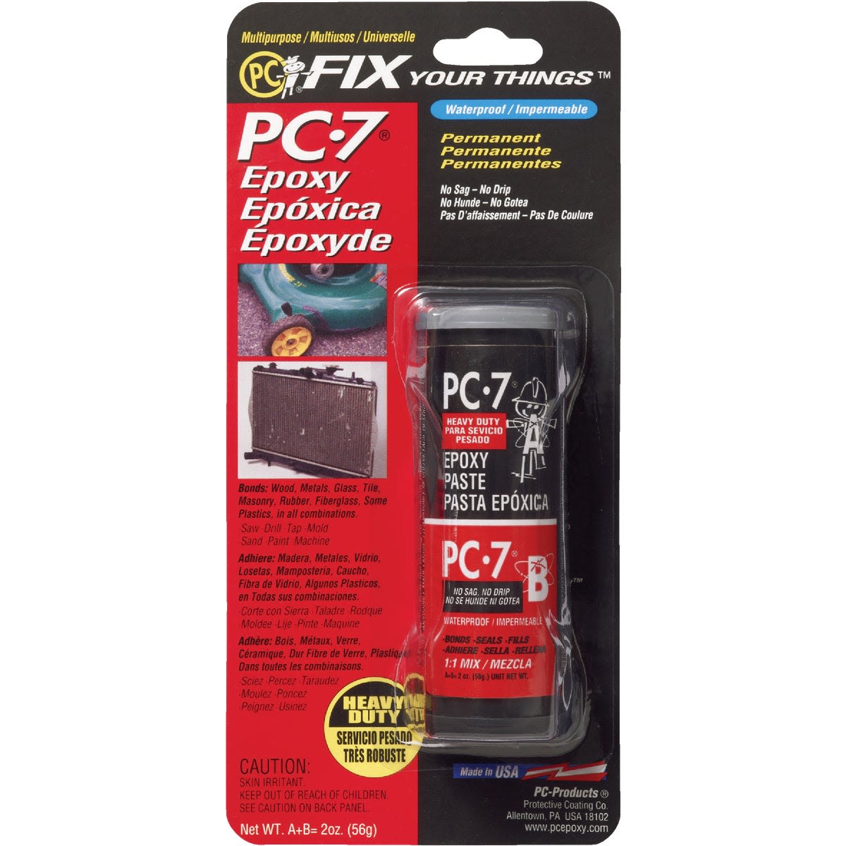 Tube of heavy-duty dark gray epoxy paste for bonding, sealing, and repairing in sealers and epoxy collections