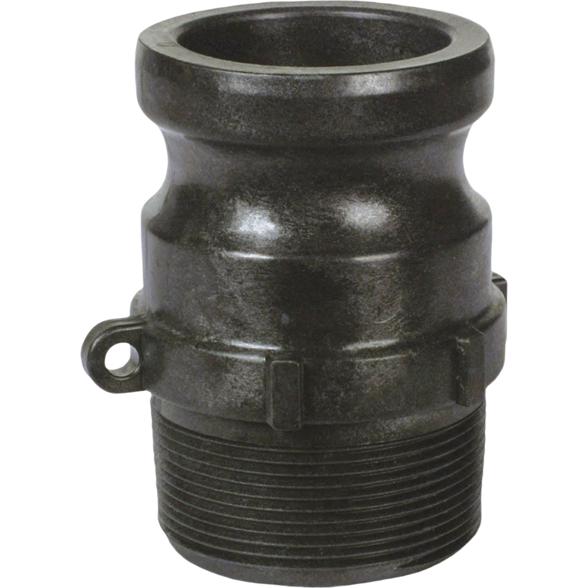 Black polypropylene male cam and groove adapter for tool and home improvement accessories collections