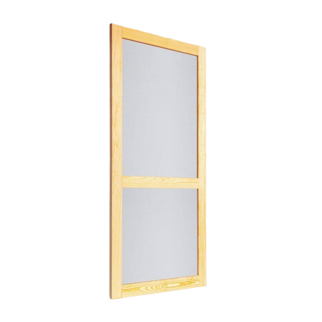 Light wood screen door with mortise and tenon construction in exterior doors and lumber materials collection