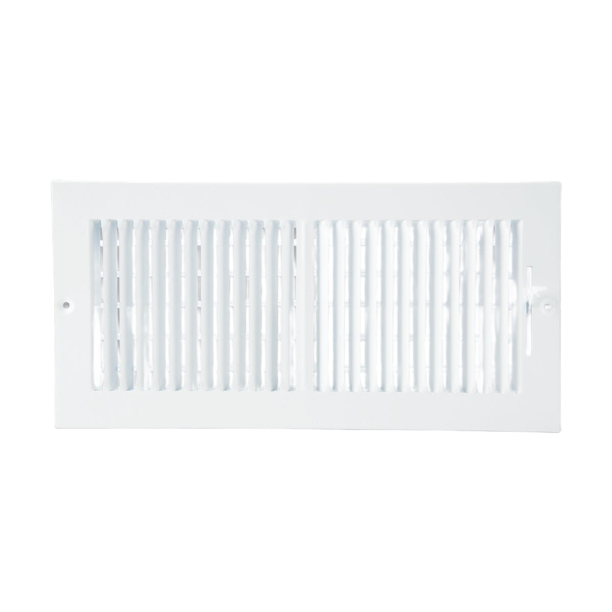 White steel wall register with adjustable louvers for ventilation in home improvement and plumbing collections