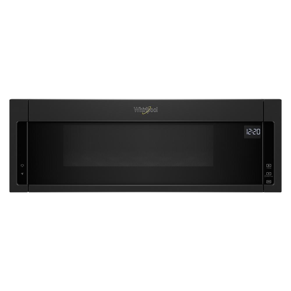 Black low profile over-the-range microwave hood with digital display for kitchens in microwaves and appliances collections