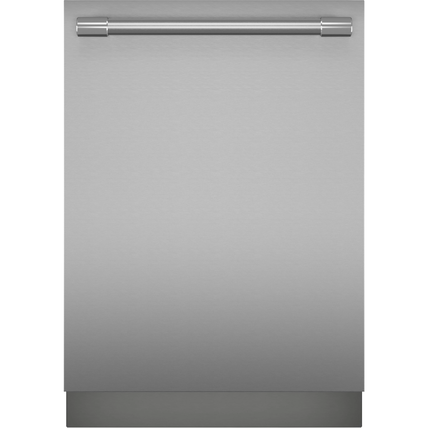 Front view of professional stainless steel dishwasher with sleek handle from Thermador Appliances collection