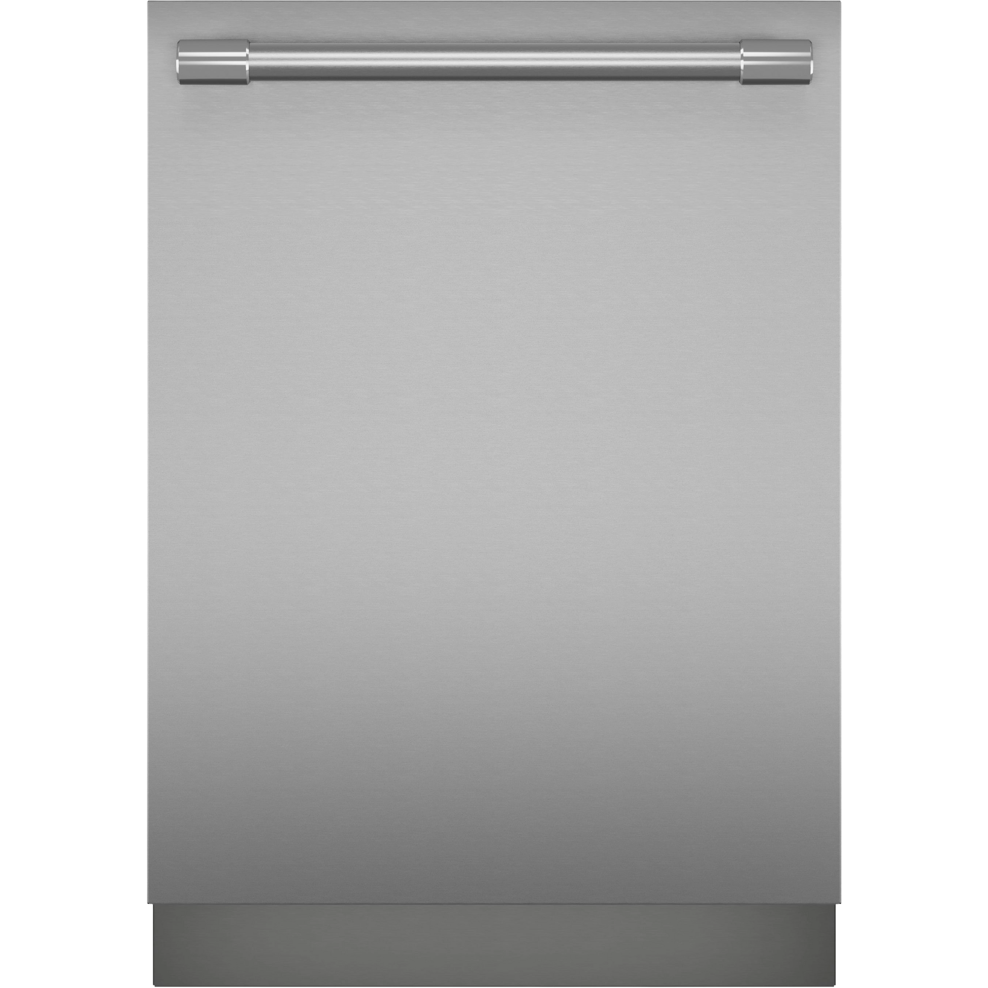 Front view of professional stainless steel dishwasher with sleek handle from Thermador Appliances collection