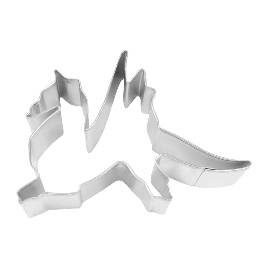 Metal dragon-shaped cookie cutter with sharp edges for detailed baking and creative home kitchen use