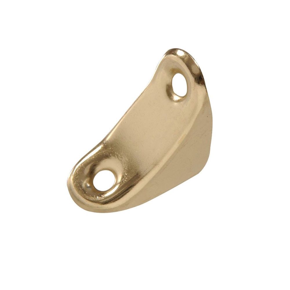 Brass chair brace with two mounting holes for hardware and home improvement storage and organization collections