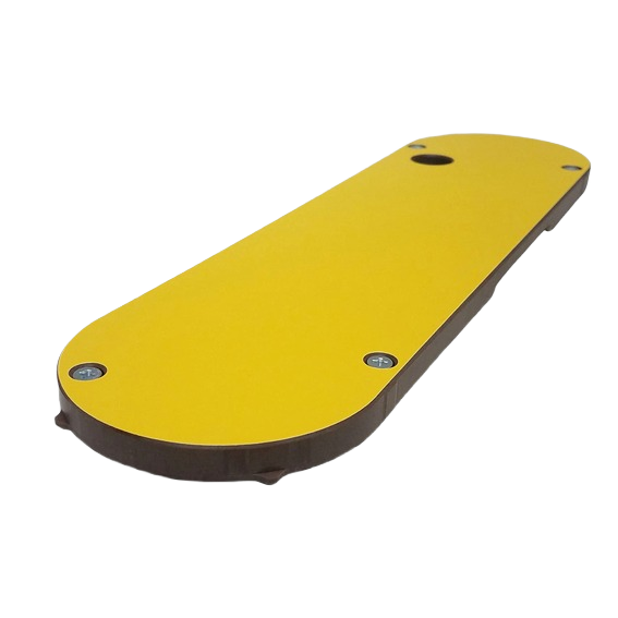 Phenolic yellow zero clearance dado insert with leveling screws for table saws in power tool accessories collection