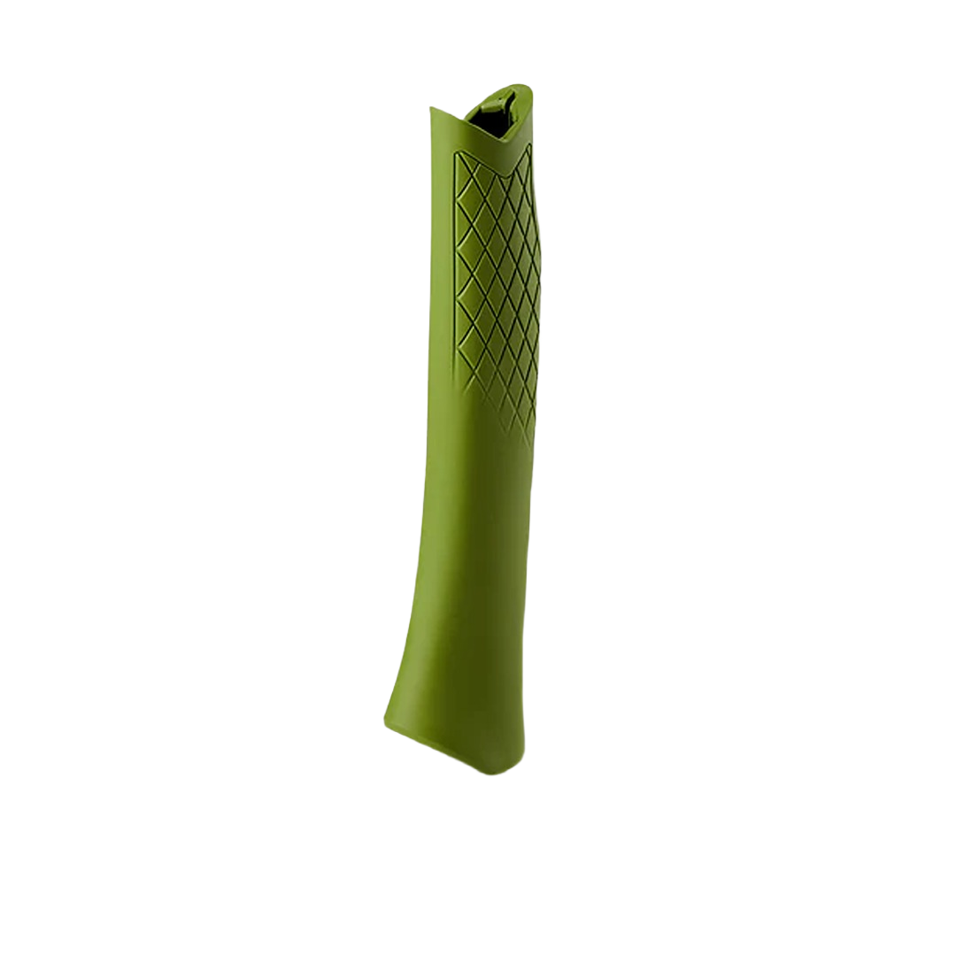 Green textured replacement grip with ergonomic design for enhanced comfort in tools and home improvement projects