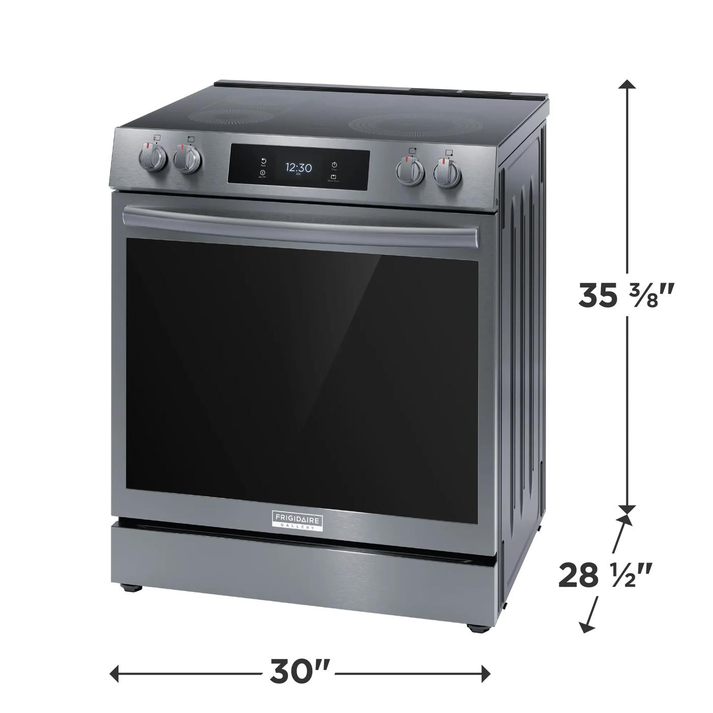 30" Front Control Electric Range with Total Convection