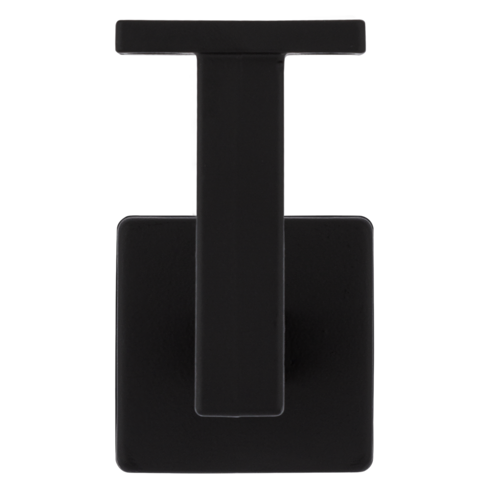 Matte black metal handrail bracket with reed pattern for durable support in home improvement and shelving accessories collection