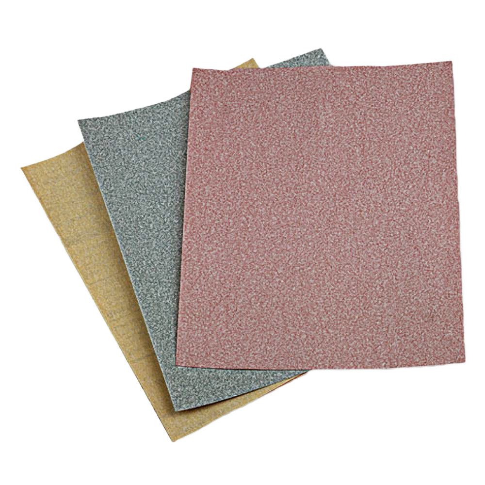 Set of three Norton 400-grit sandpaper sheets for home improvement and sanding in paint and supplies collection