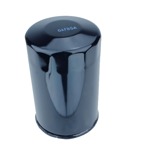 Black cylindrical transmission oil filter designed for John Deere machinery in automotive and lubricants collection
