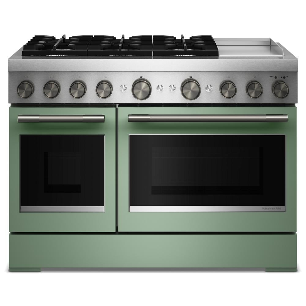 48-Inch 6 Burner Commercial-Style Dual Fuel Range with Griddle