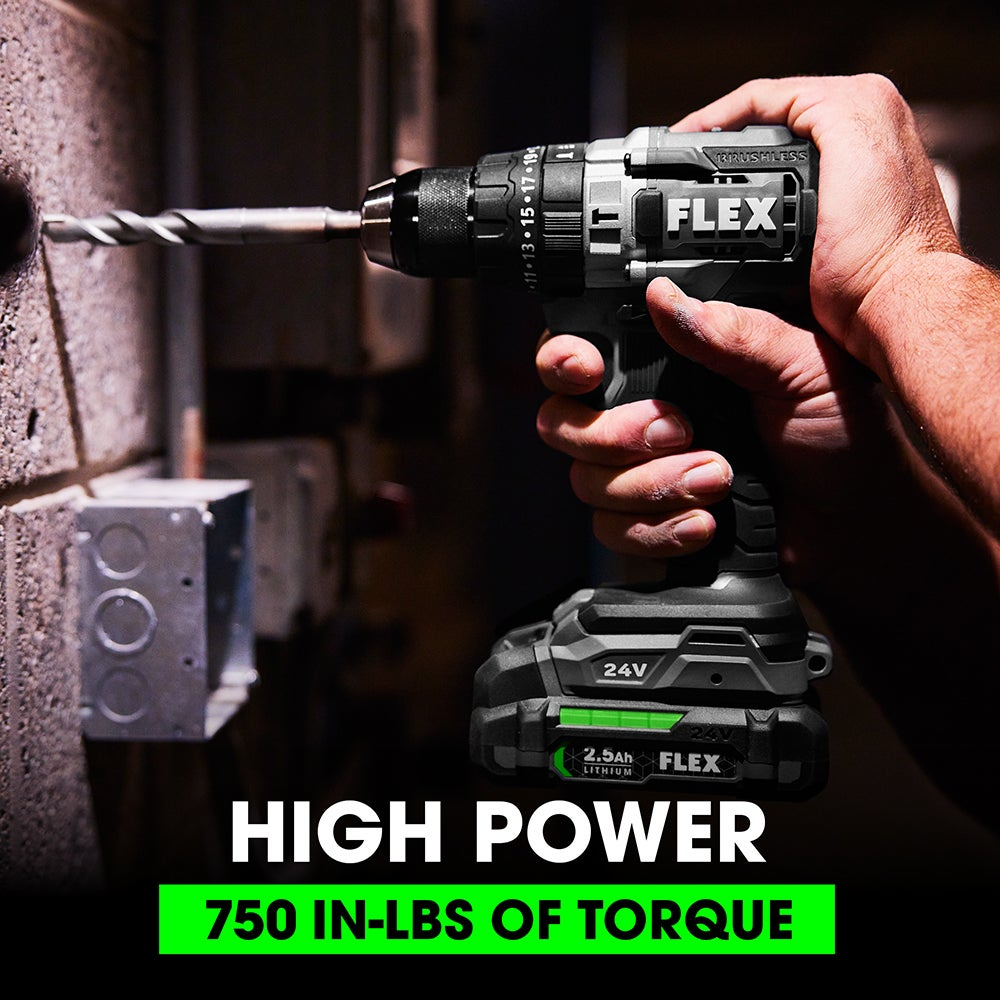 FLEX 24V 1/2" 2-Speed Hammer Drill (Tool Only)