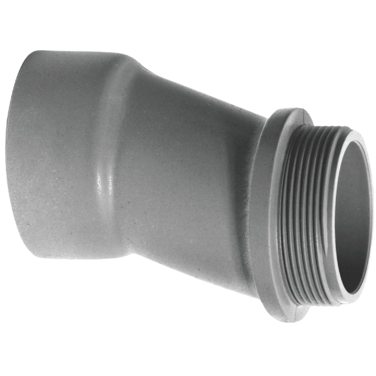 Gray PVC conduit offset meter connector with threaded end for electrical and home improvement projects under $50 collections