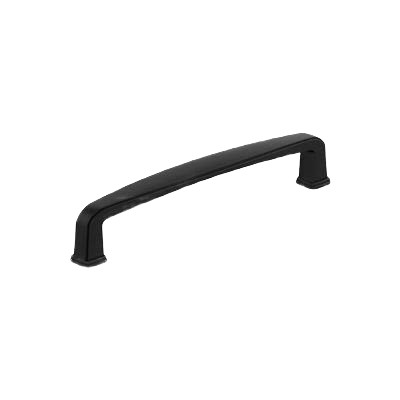 Matte black cabinet pull with 5-1/16 inch center-to-center spacing in Hardware and Furniture Accessories collections