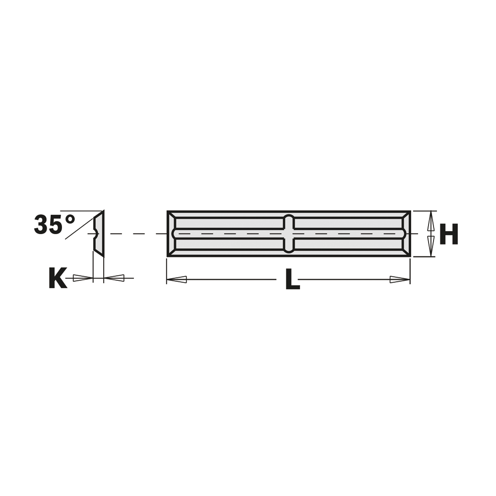 CMT Orange Tools (4/35°) 50x5.5x1.1mm Hw-K1920 Solid Carbide Knives