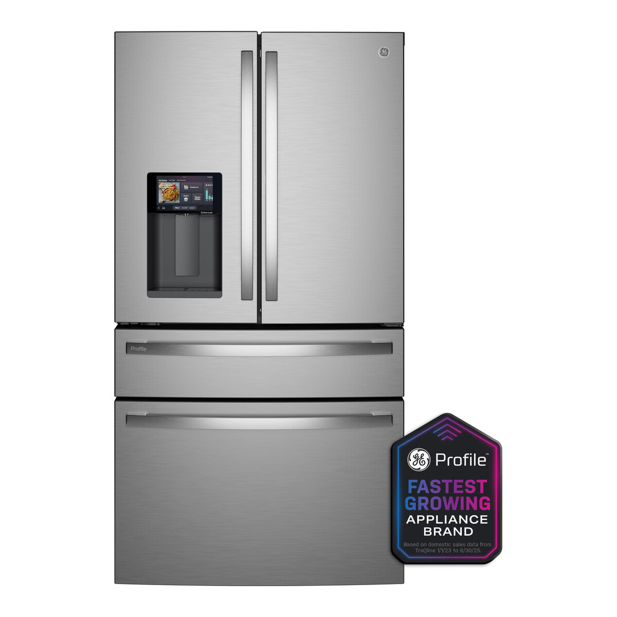 GE Profile™ ENERGY STAR® 22.4 Cu. Ft. Smart Counter-Depth 4-Door French-Door Refrigerator with Kitchen Assistant™